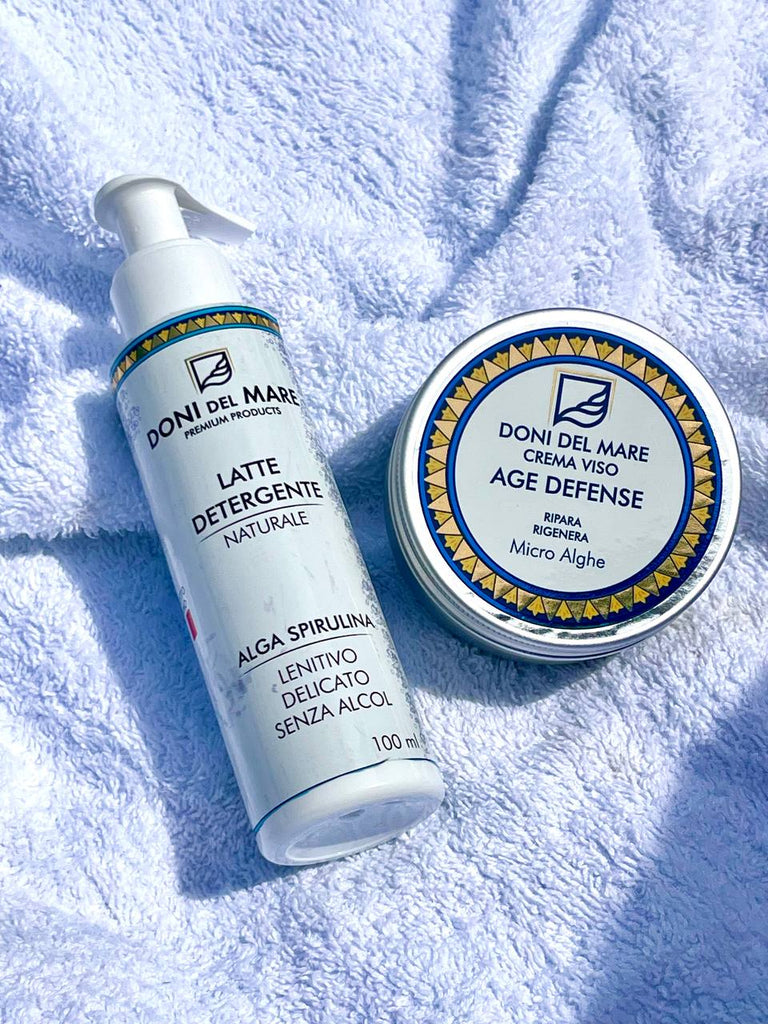 Skin care crema delicata e latte detergente
