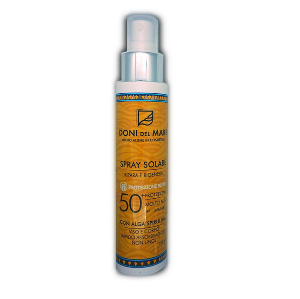 Protezione SPF 50+ Spray – 100ml | Alta protezione solare | Formula leggera | Resistente all’acqua | Applicazione rapida | Pelle protetta e idratata | Difesa dai raggi UV | Comfort quotidiano | Assorbimento immediato | Sensazione fresca | Protezione affidabile