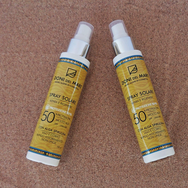 Protezione SPF 50+ Spray – 100ml | Alta protezione solare | Formula leggera | Resistente all’acqua | Applicazione rapida | Pelle protetta e idratata | Difesa dai raggi UV | Comfort quotidiano | Assorbimento immediato | Sensazione fresca | Protezione affidabile